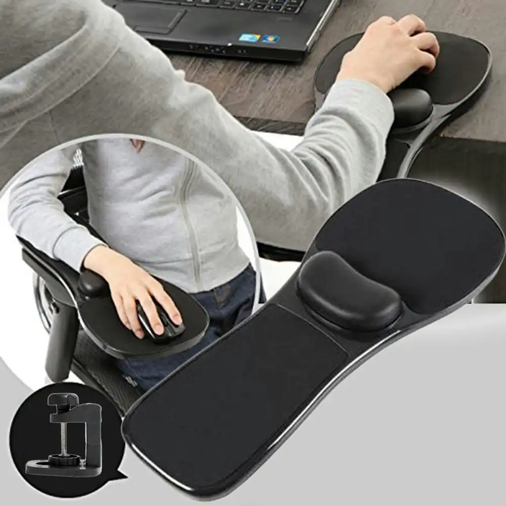 Full Support Computer Arm Rest & Mouse Pad for Desk/Chair