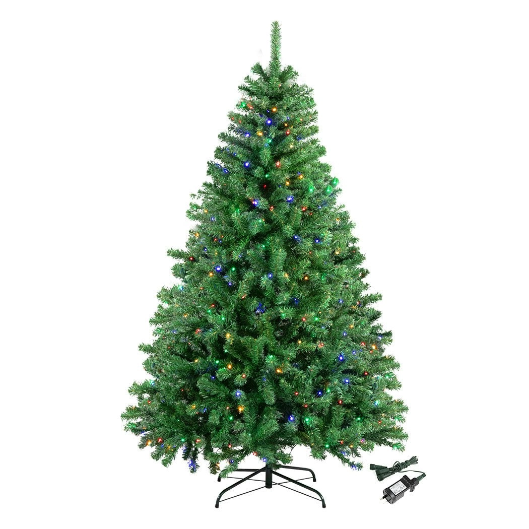 Santaco Artificial Led Christmas Tree with Lights 2.1M Pre Lit Xmas Decor 8 Mode