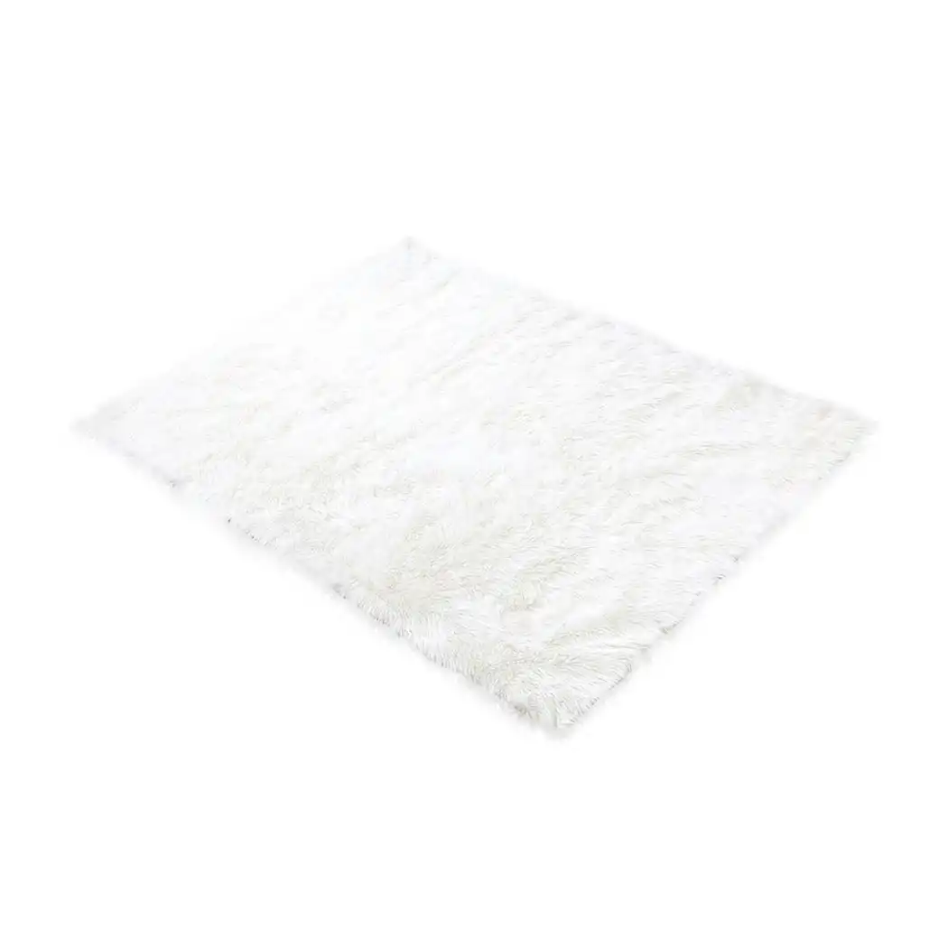 Traderight Group  Floor Rug Shaggy Carpet Area Rugs Soft Fur Living Room Bedroom Mats 60X150 White