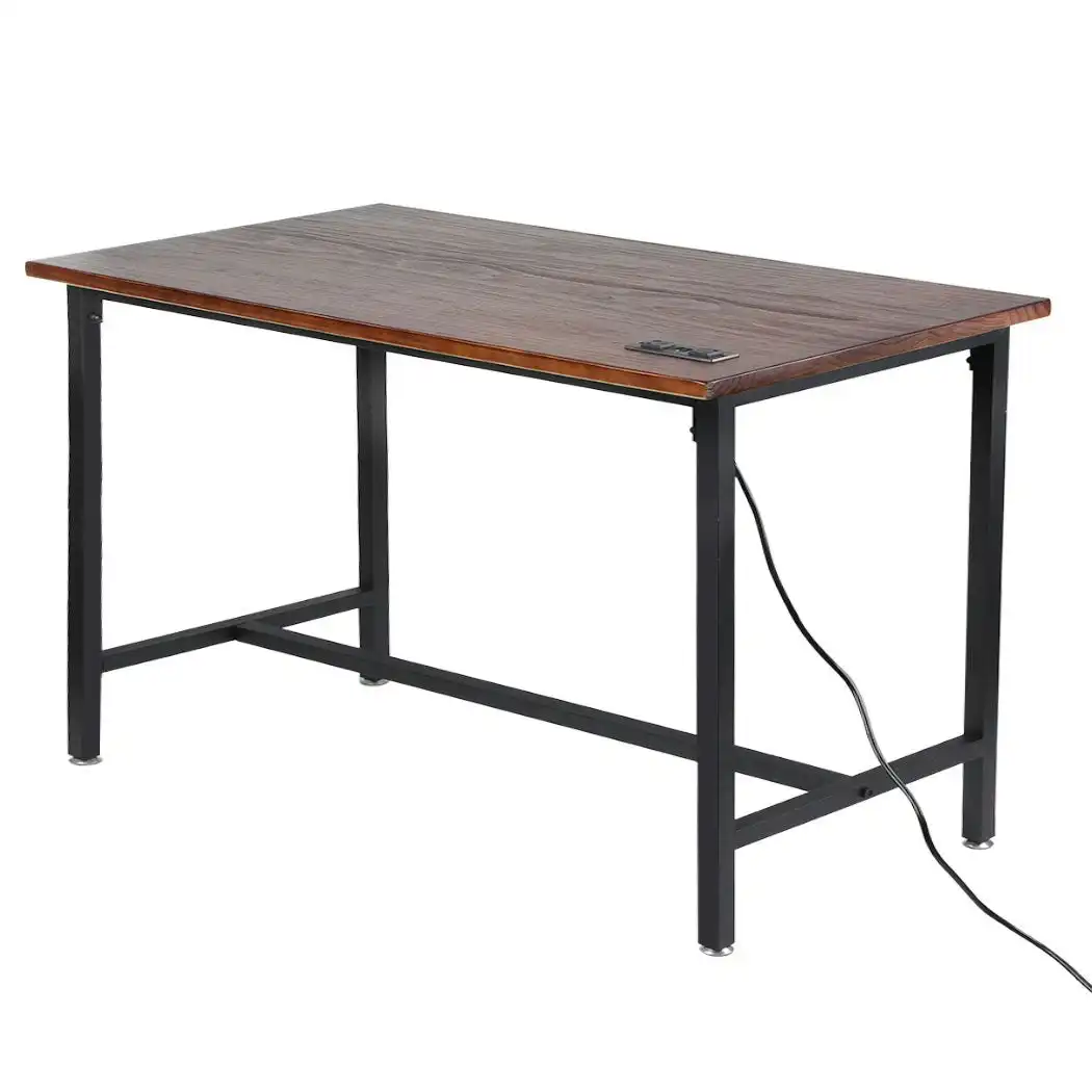 Levede High Bar Table Office Desk USB Charge Vintage Industrial Dining 110X60CM
