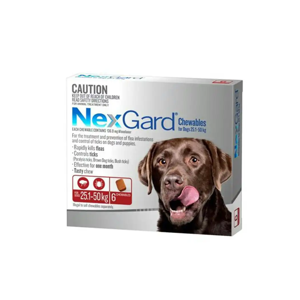 Nexgard Dog Large 25.1-50kg Red - 6pk