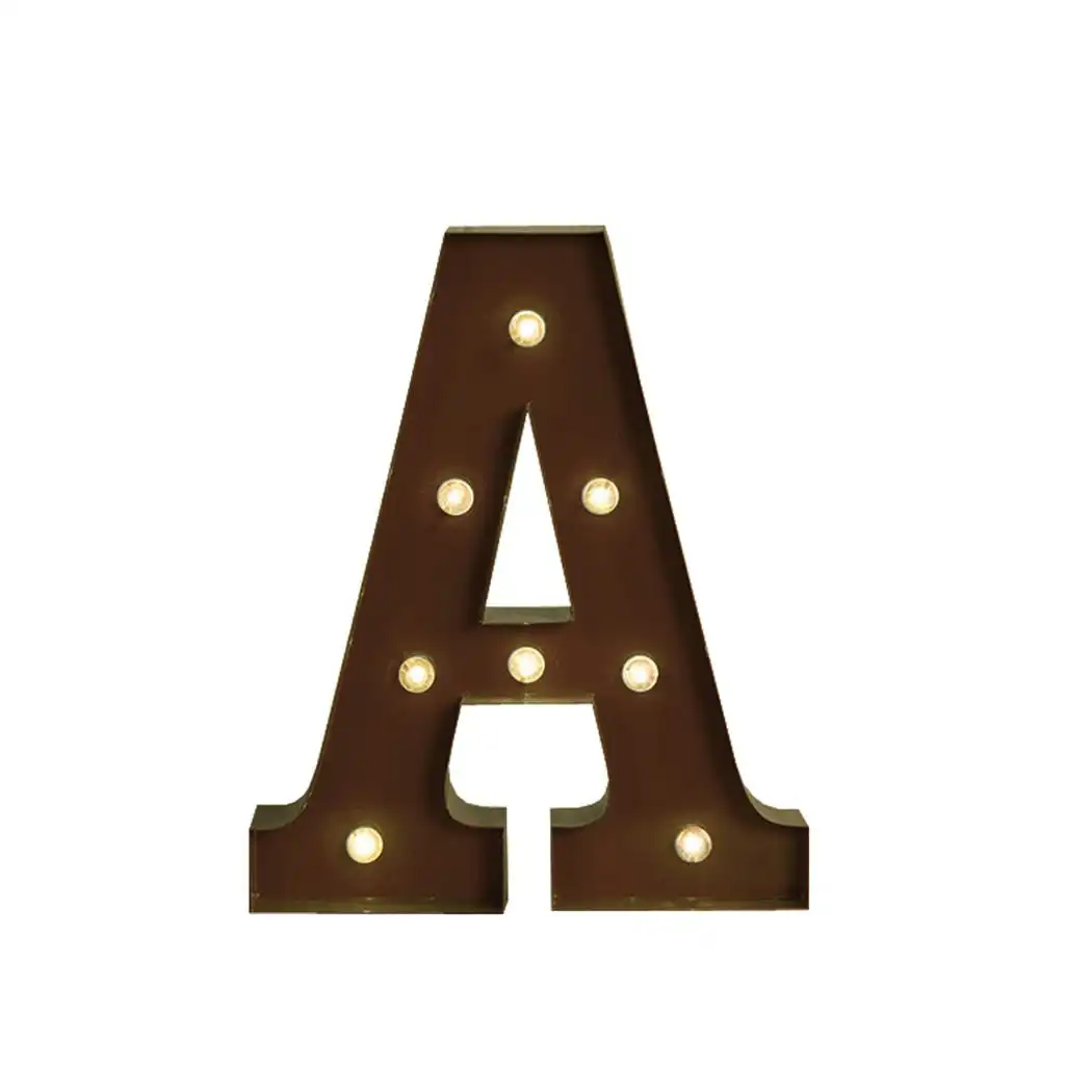 Traderight Group  LED Metal Letter Lights Free Standing Hanging Marquee Event Party D?cor Letter A