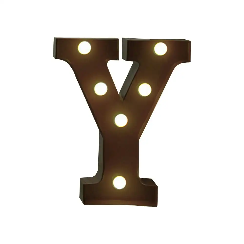 Traderight Group  LED Metal Letter Lights Free Standing Hanging Marquee Event Party D?cor Letter Y