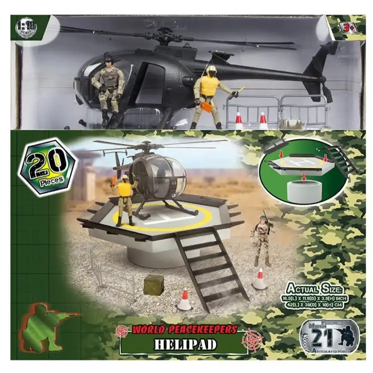 World Peacekeepers Helpad With Helicopter Playset