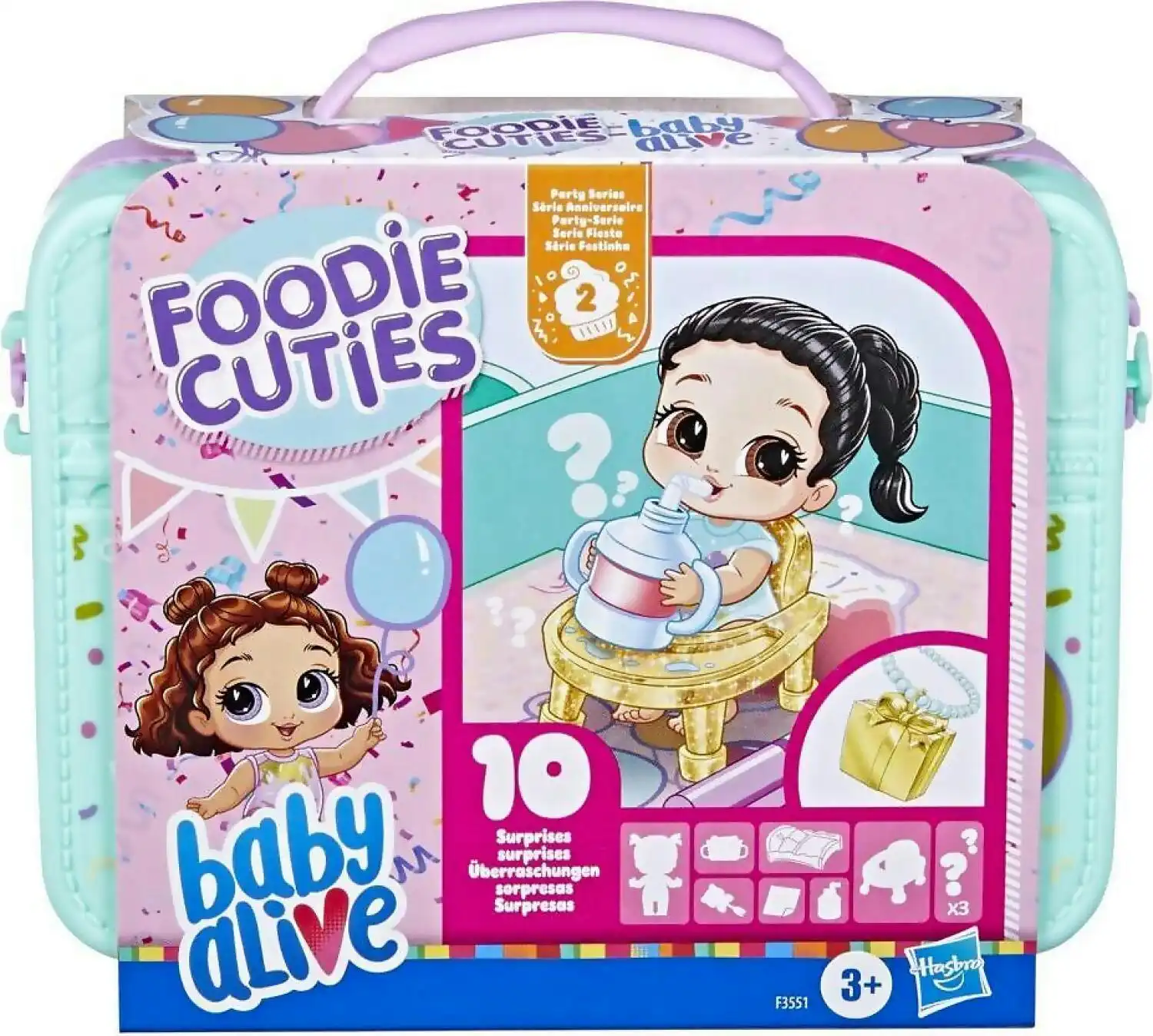 Baby Alive - Foodie Cuties Party Series 2 Surprise Toy 3-inch Doll For Kids 3 And Up 10 Surprises In Portable Case - Hasbro