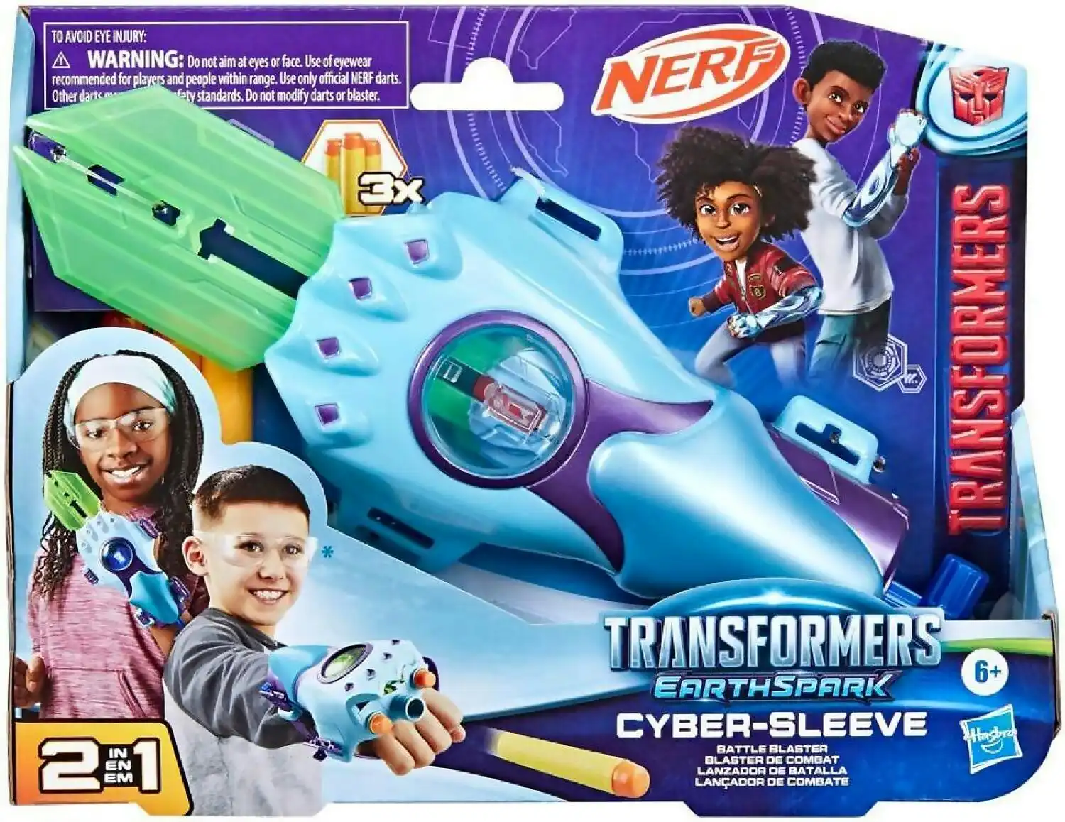 Nerf - Transformers Earthspark Cyber-sleeve Battle Blaster Toy Interactive Toys For 6+ - Hasbro