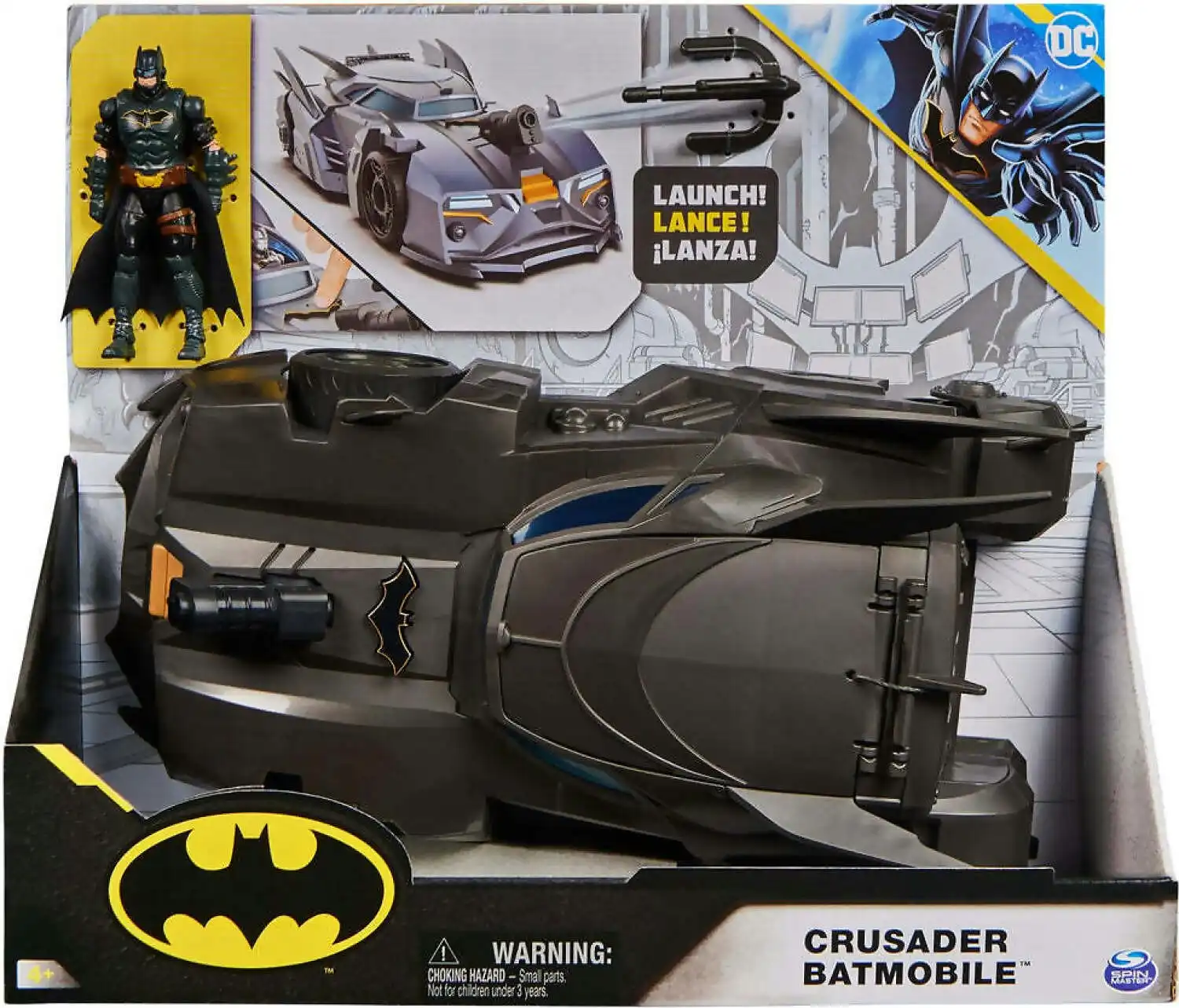 Dc - Batman Crusader Batmobile With 4 Inch Figure