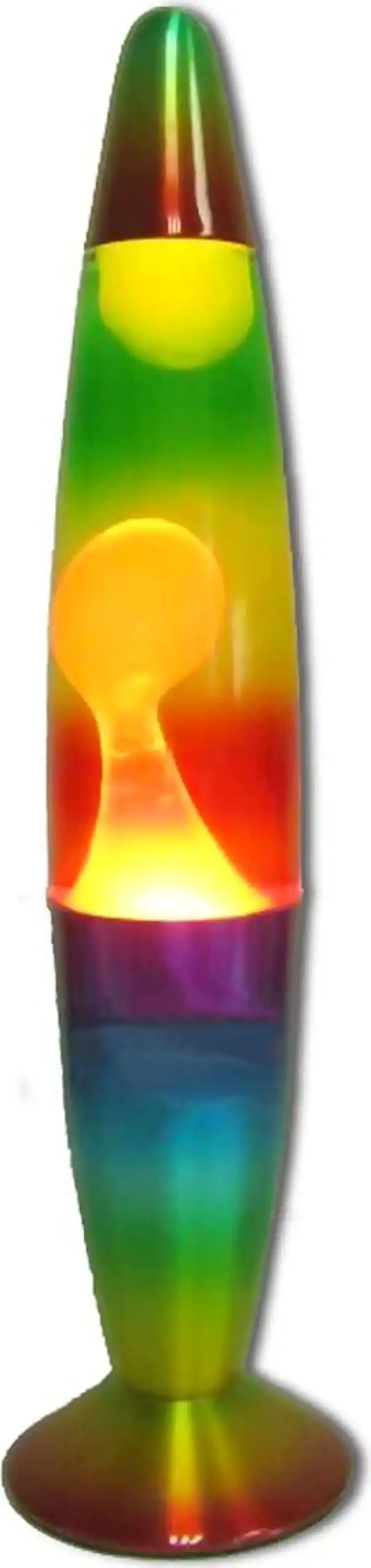 LANDMARK - Rainbow Liquid Lamp Rocket Shape 42cm