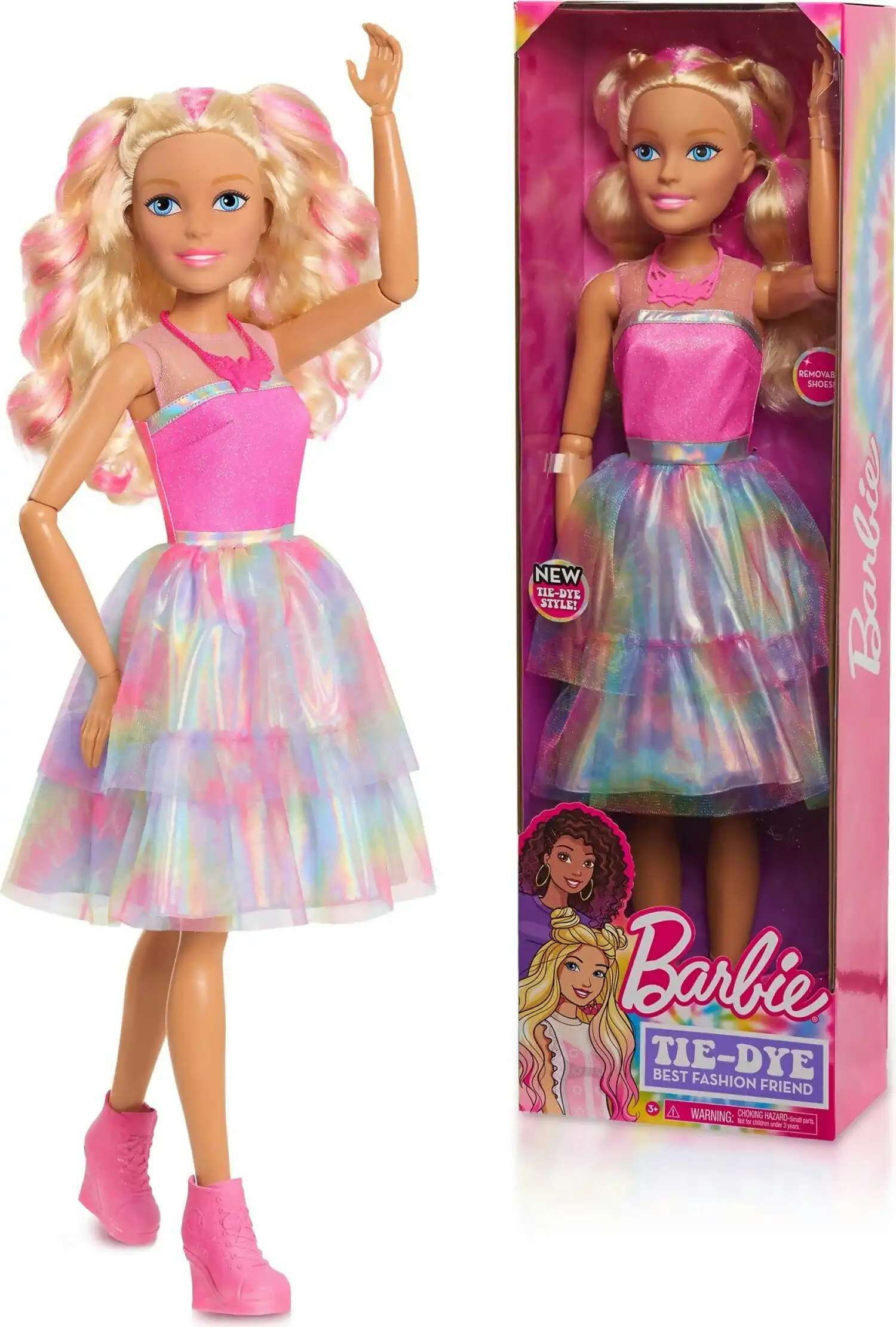 Barbie - Tye-dye Best Fashion Friend Blonde Fashion Barbie Doll Tall 28-inch (71cm) - Mattel