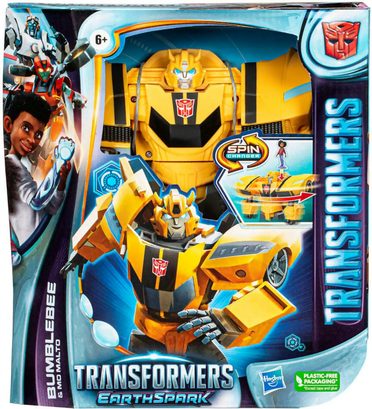 Transformers - Earthspark Spin Changer Bumblebee & Mo Malto- Hasbro