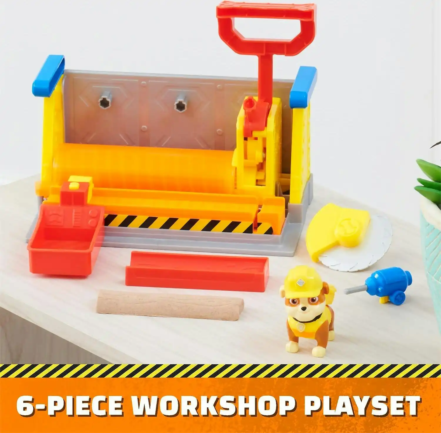 Paw Patrol -rubble & Crew Rubble`s 6 Piece Workshop Playset - Spin Master