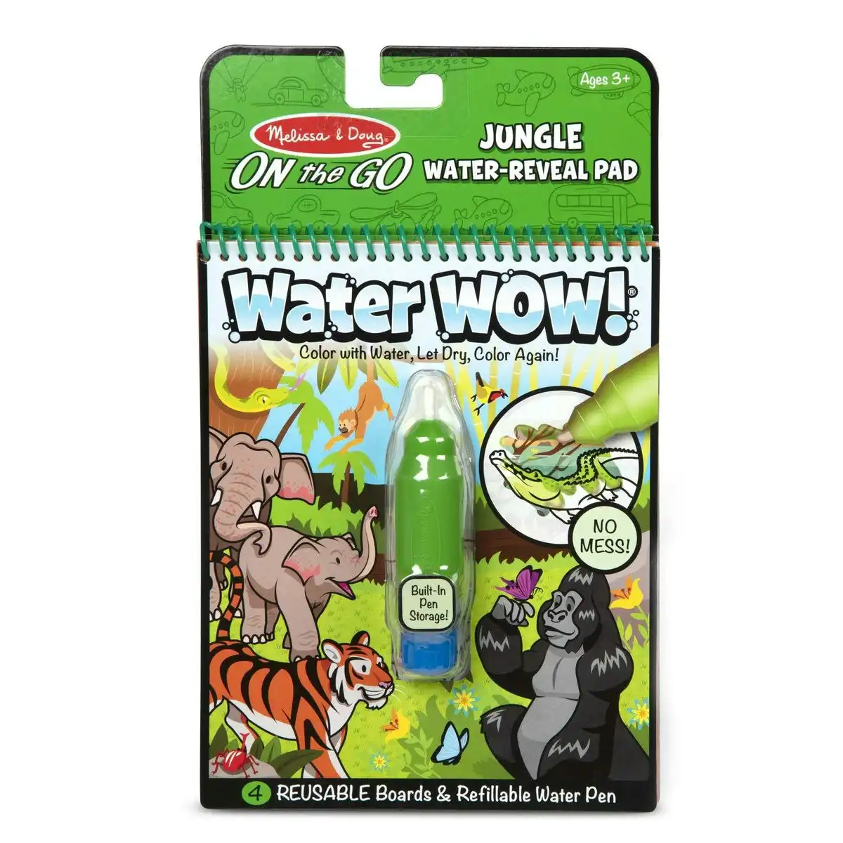 Melissa & Doug - Water Wow! Jungle Water-reveal Pad - On The Go Travel Activity