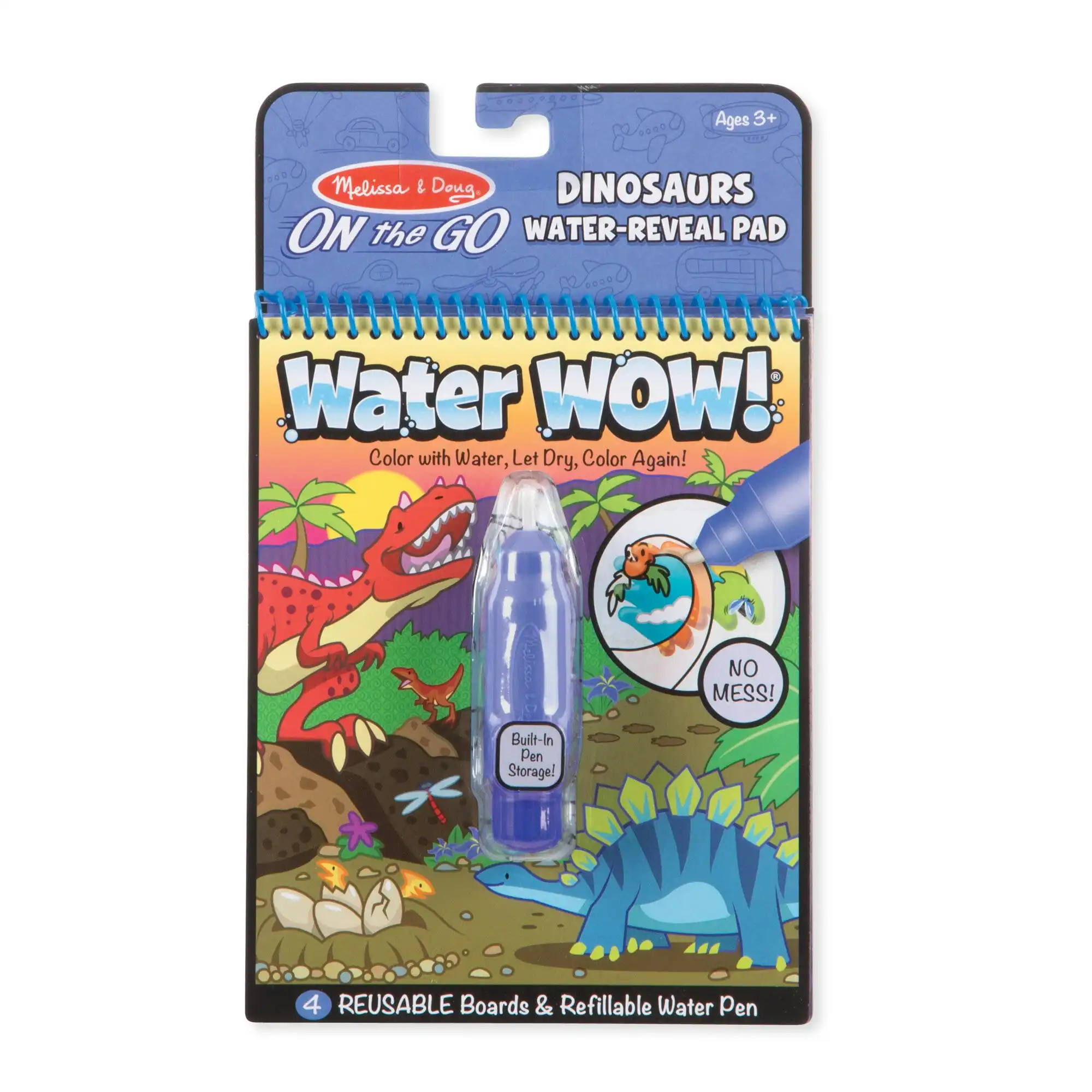 Melissa & Doug - Water Wow! Dinosaurs Water-reveal Pad - On The Go Travel Activity