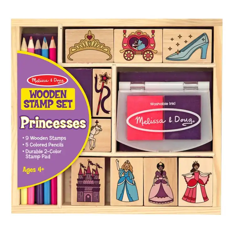 Melissa & Doug - Wooden Stamp Set - Princesses