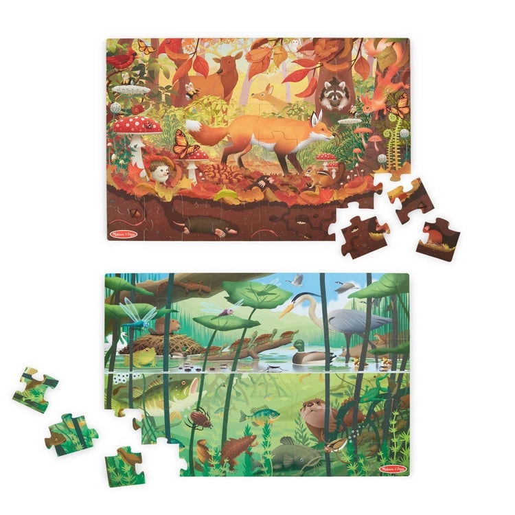 Melissa & Doug - Let's Explore Double-sided Seek & Find Puzzle