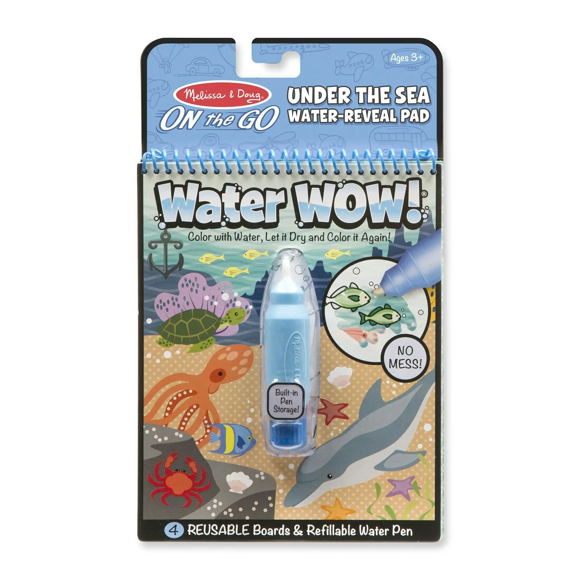 Melissa & Doug - Water Wow! - Under The Sea Water Reveal Pad - On The Go Travel Activity