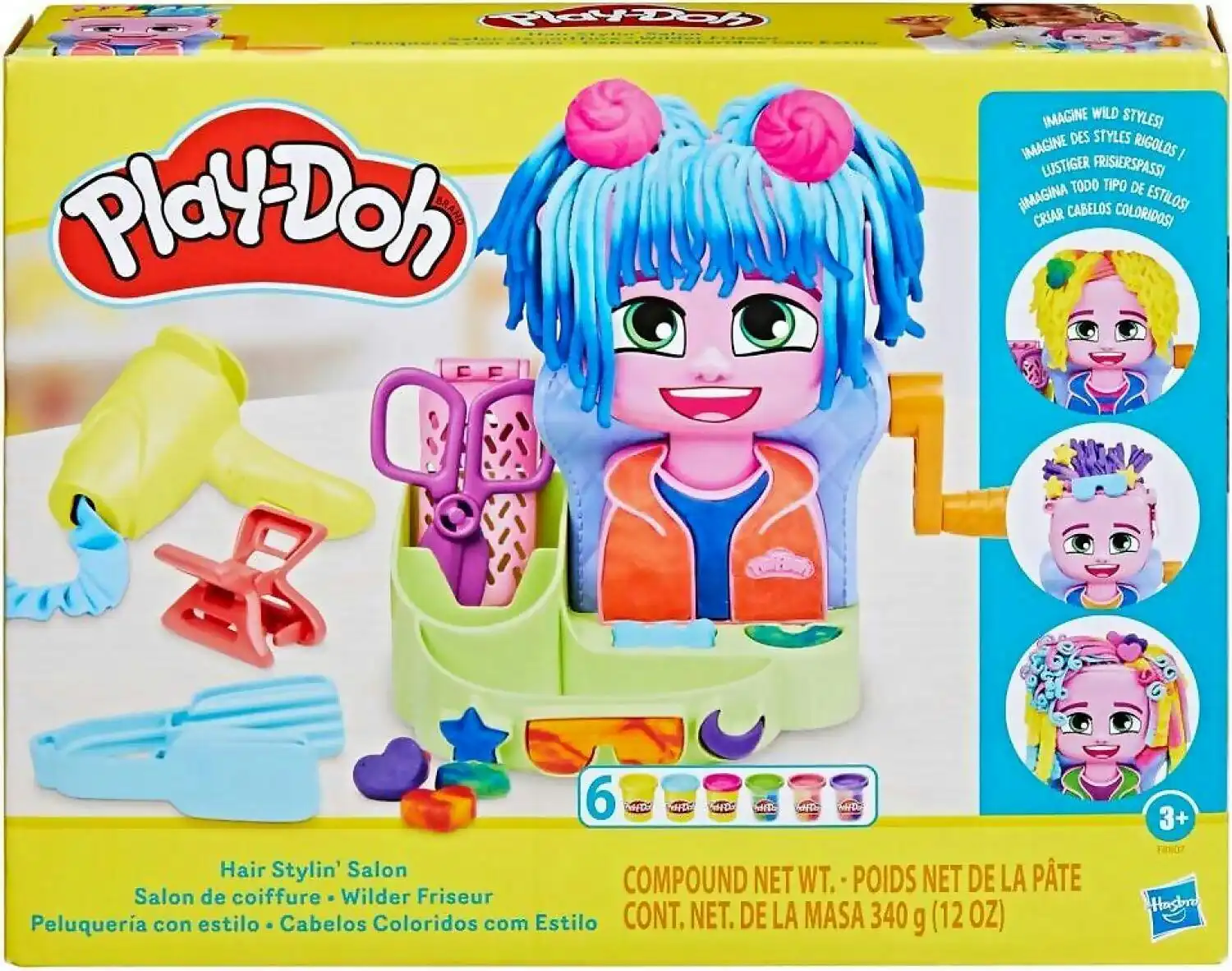 Play-doh - Hair Stylin Salon Playset Pretend Play Toy Set For Kids Ages 3+