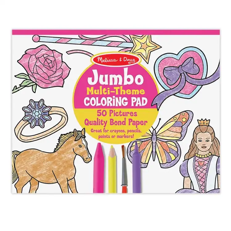 Melissa & Doug - Jumbo Coloring Pad - Princess & Fairy