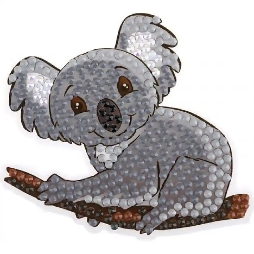 Craft Buddy - Crystal Art Koala Bear Sticker Kit 8cm