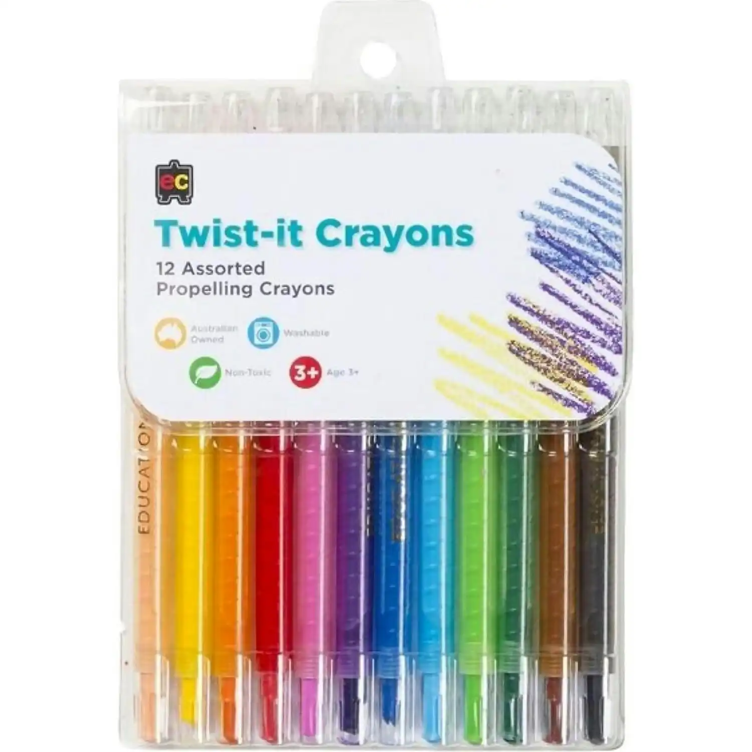 Educational Colours - Twist It Crayons Pack Of 12