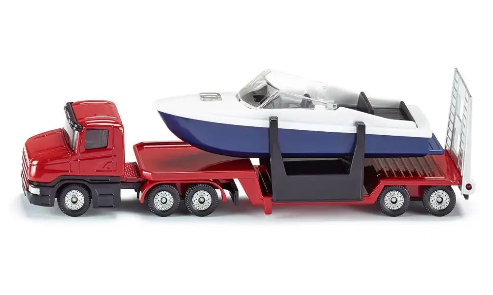 Siku - Low Loader With Boat Transport  Load-up