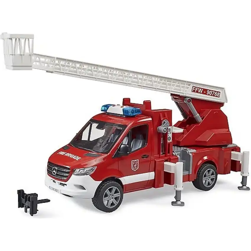 Bruder - Mb Sprinter Fire Service With Turntable Ladder Pump - Light & Sound Module