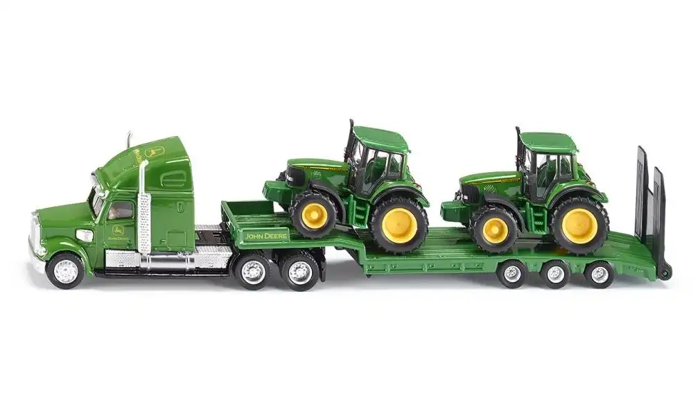 Siku - Low Loader With John Deere Tractors Farmer Transporter