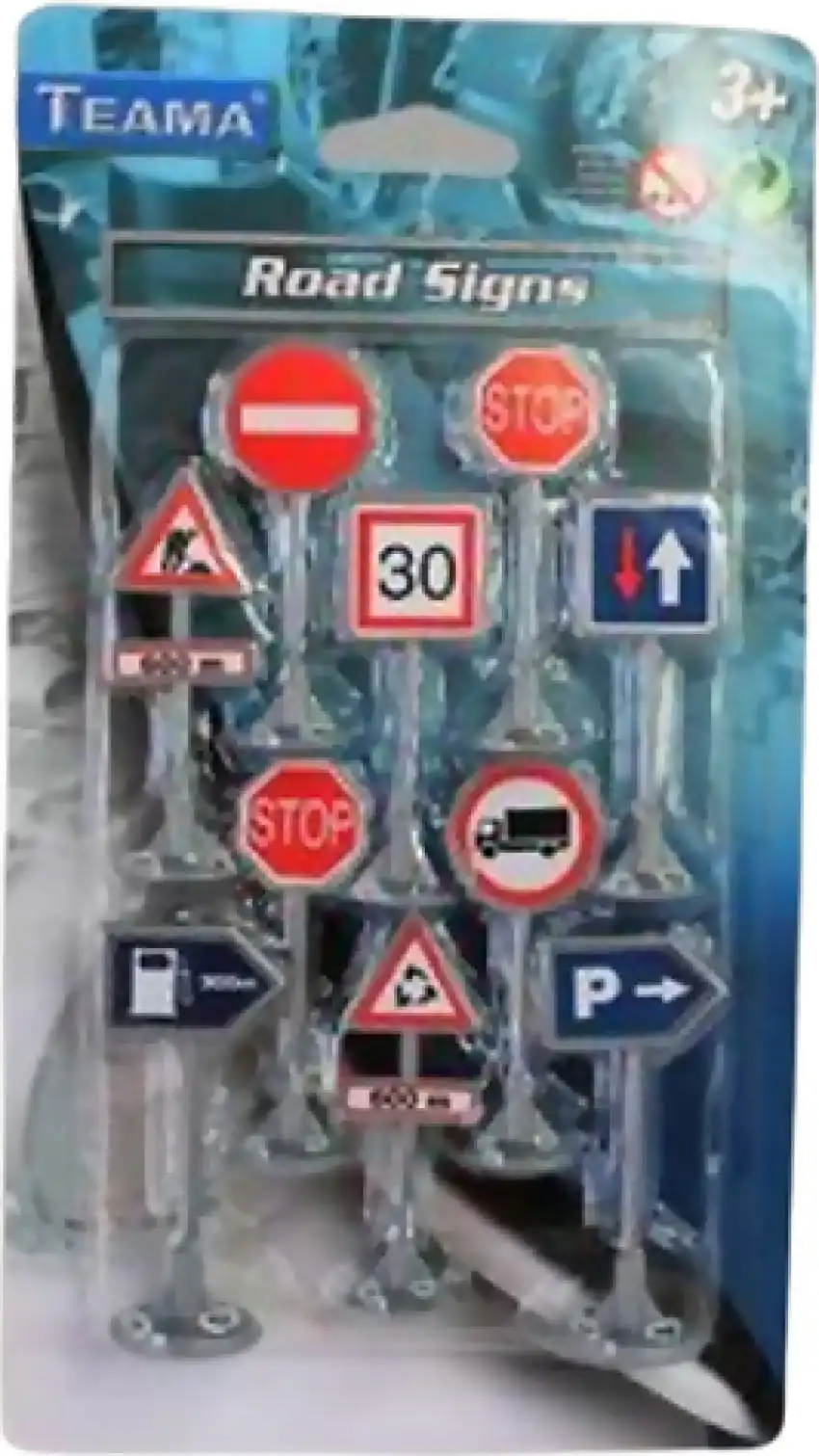 Teama - 10 Piece Road Signs