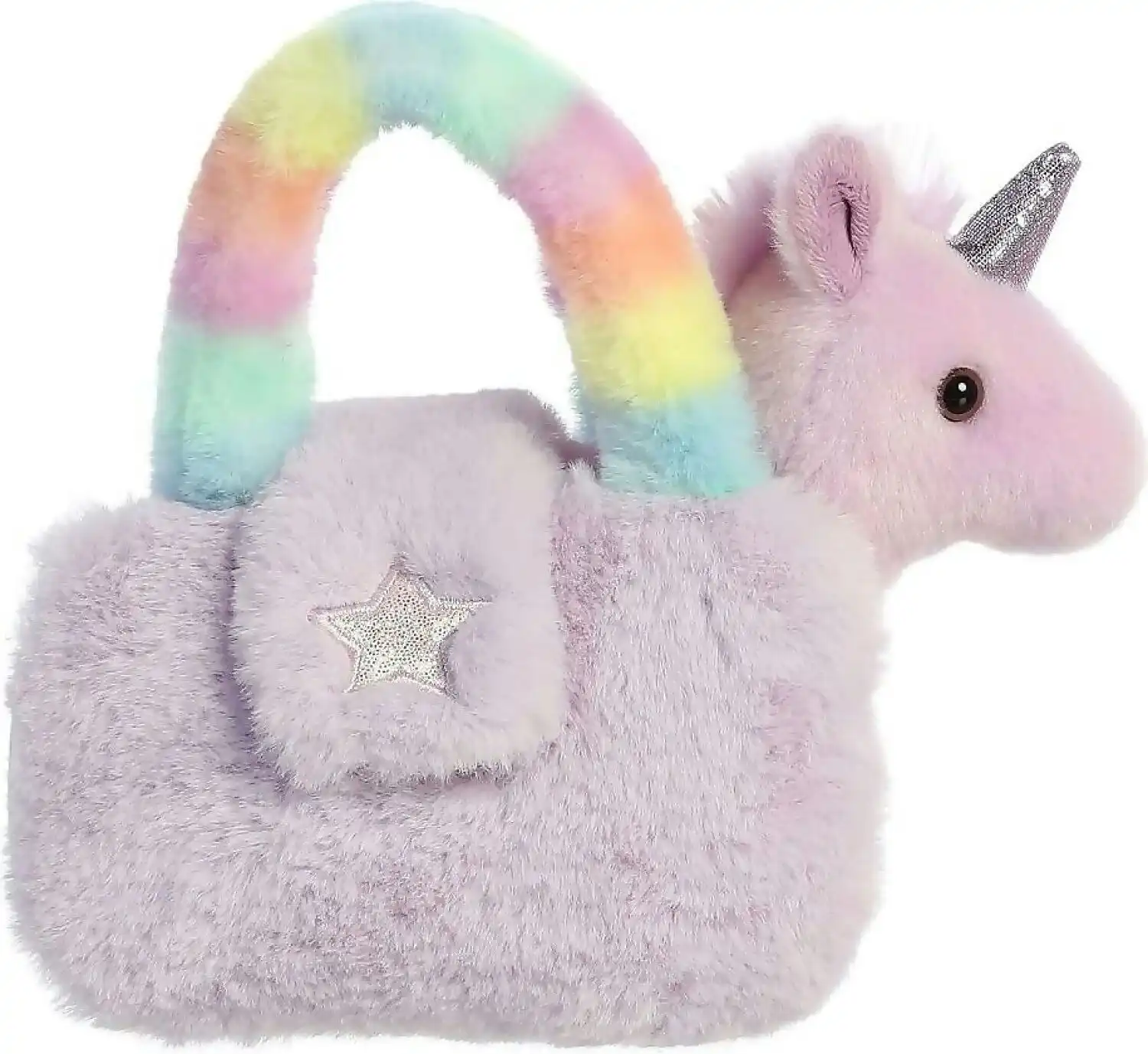 Cotton Candy - Fancy Pals Unicorn In Purple Plush Bag
