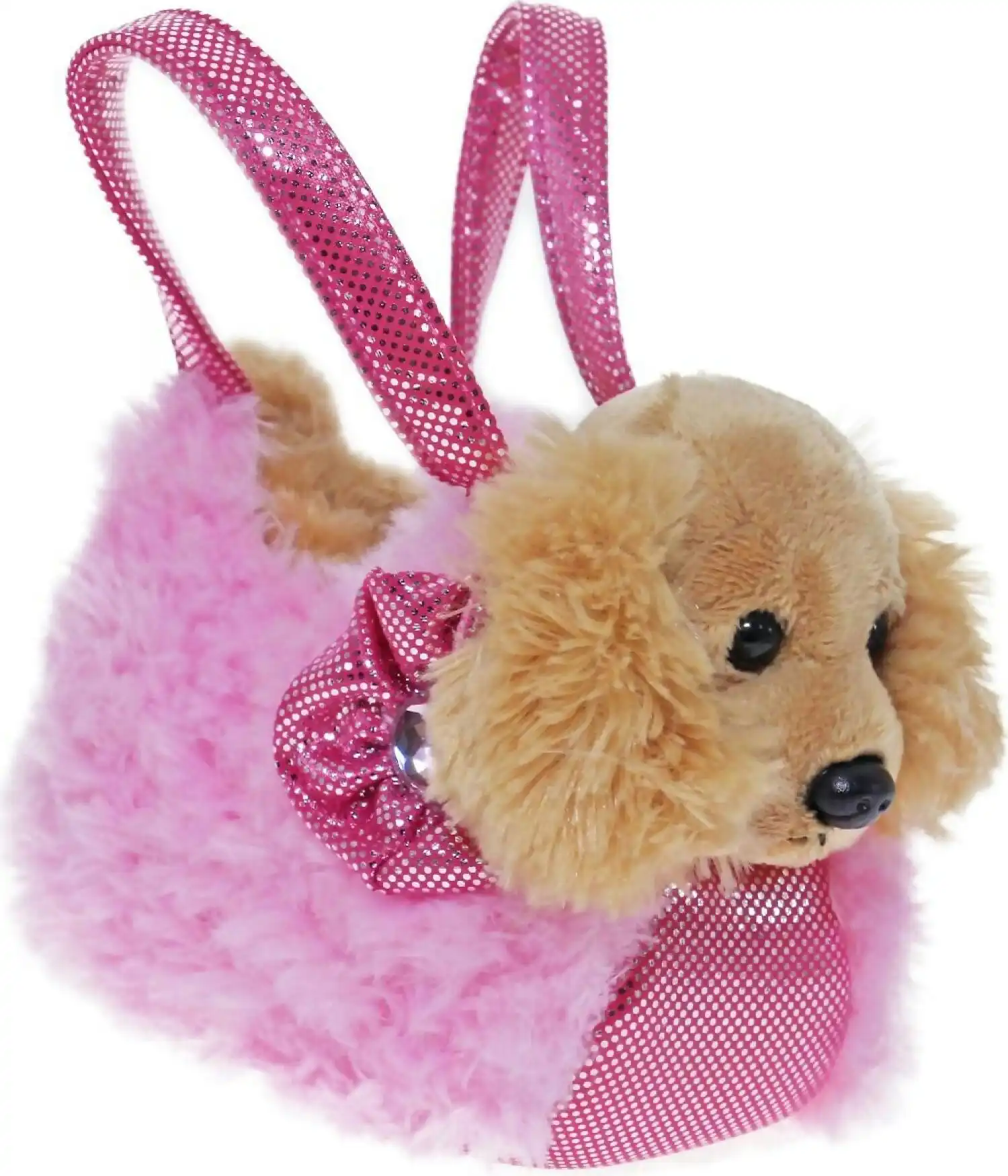 Cotton Candy - Fancy Pals Cocker Spaniel In Pink Fluffy Bag