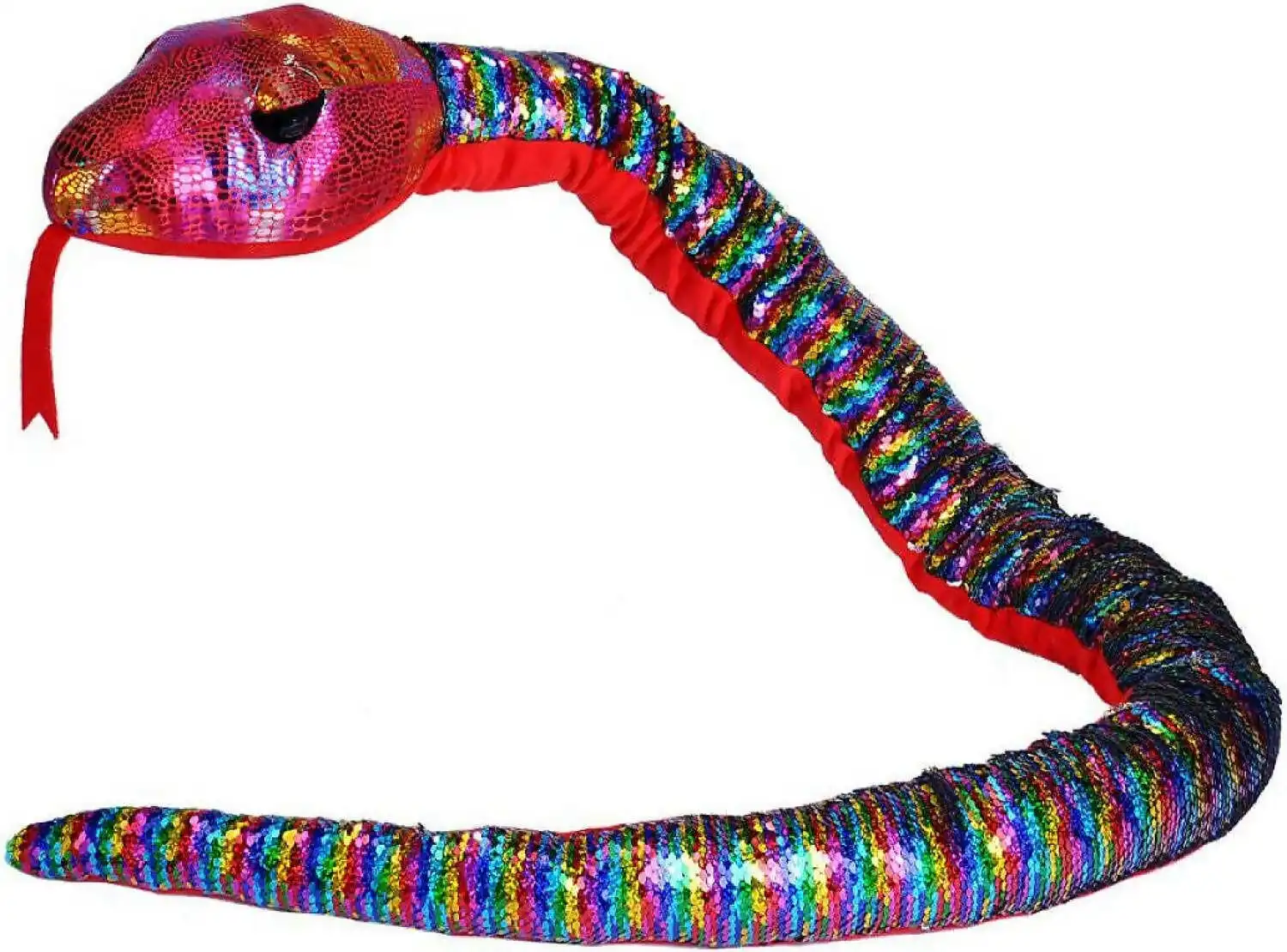 Wild Republic - Plush Snakesss Sequin Rainbow 54-inch
