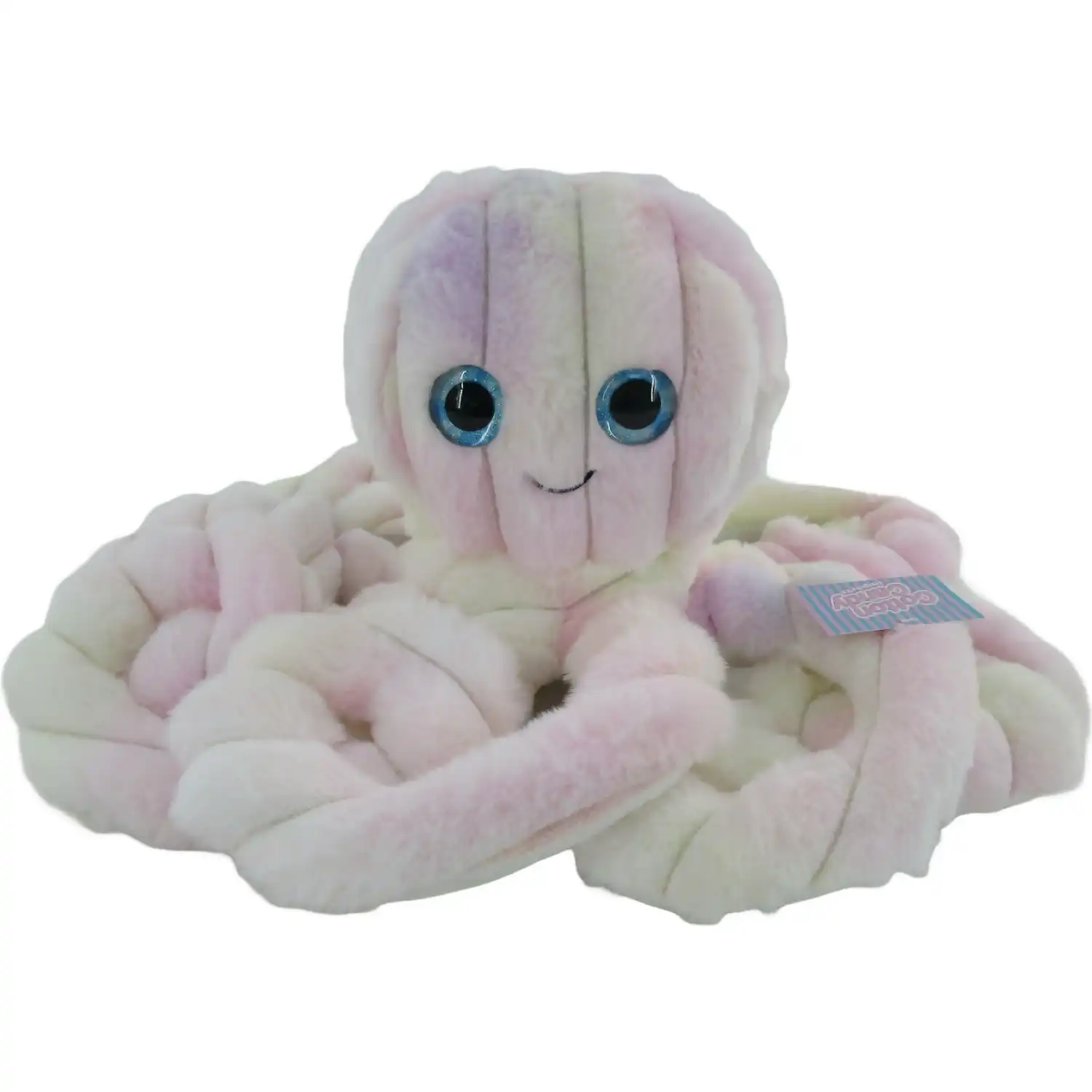 Cotton Candy - 50cm Tie-dyed Tenty Plush Octopus - Pale Rainbow