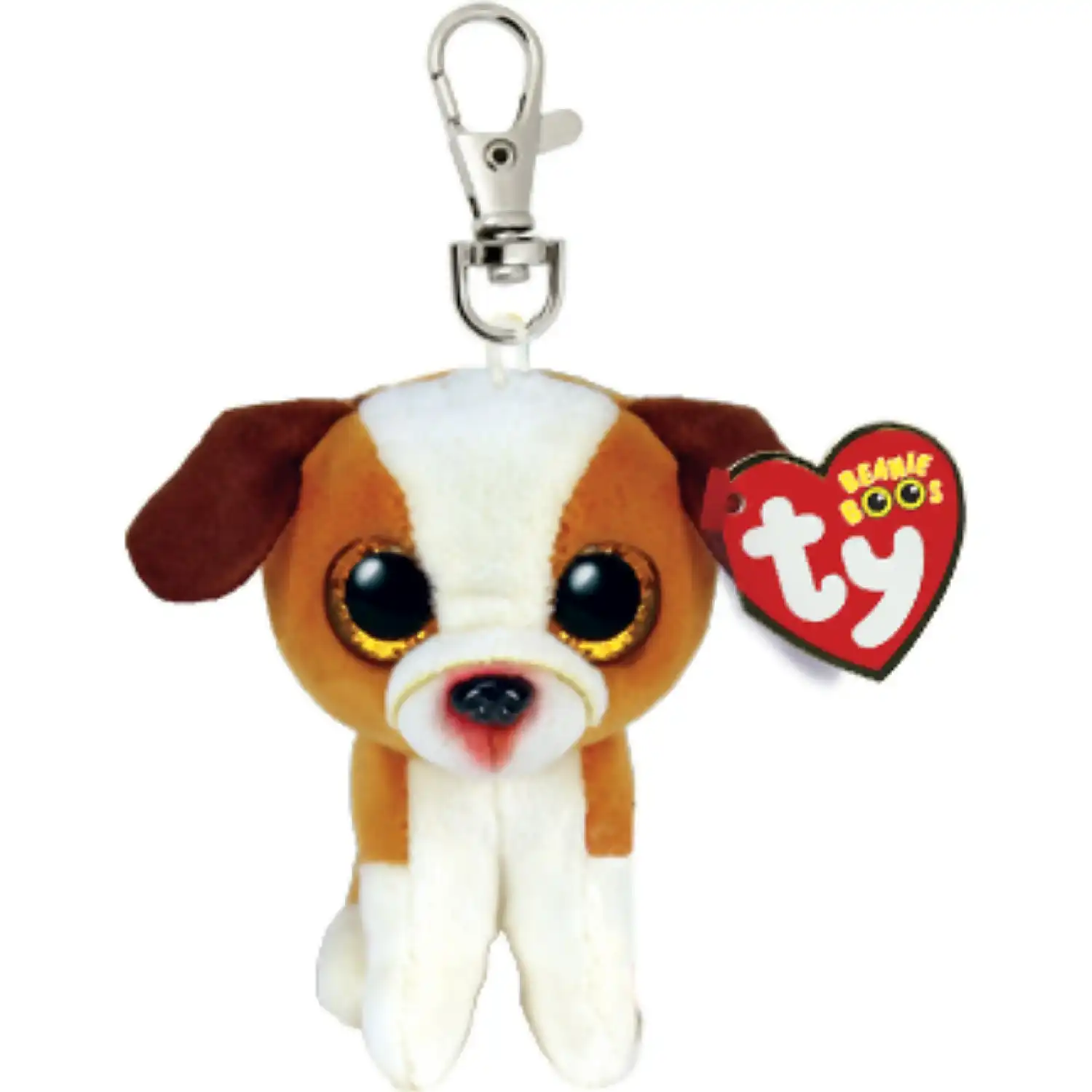 Ty Beanie Boos Clip On - Hugo Brown & White Dog 10cm