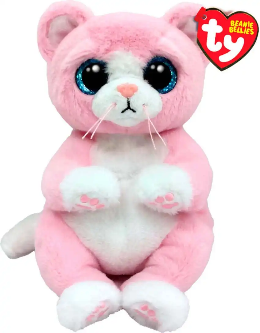 Ty Beanie Bellies - Lillibelle Pink Cat Small 20cm