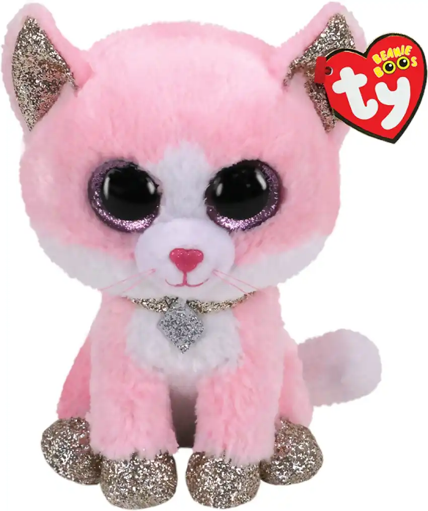Ty - Beanie Boos - Fiona Pink Cat Small 15cm