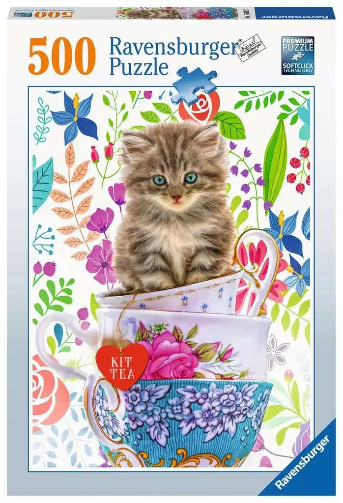 Ravensburger - Kitten In A Cup Jigsaw Puzzle 500 Pieces