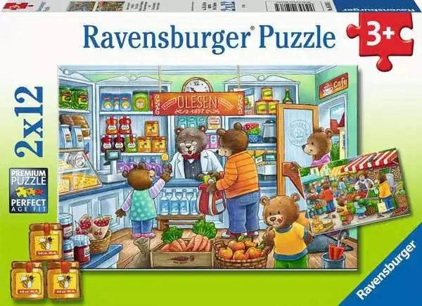 Ravensburger - Let's Go Shopping Jigsaw Puzzle 2x12 Pieces