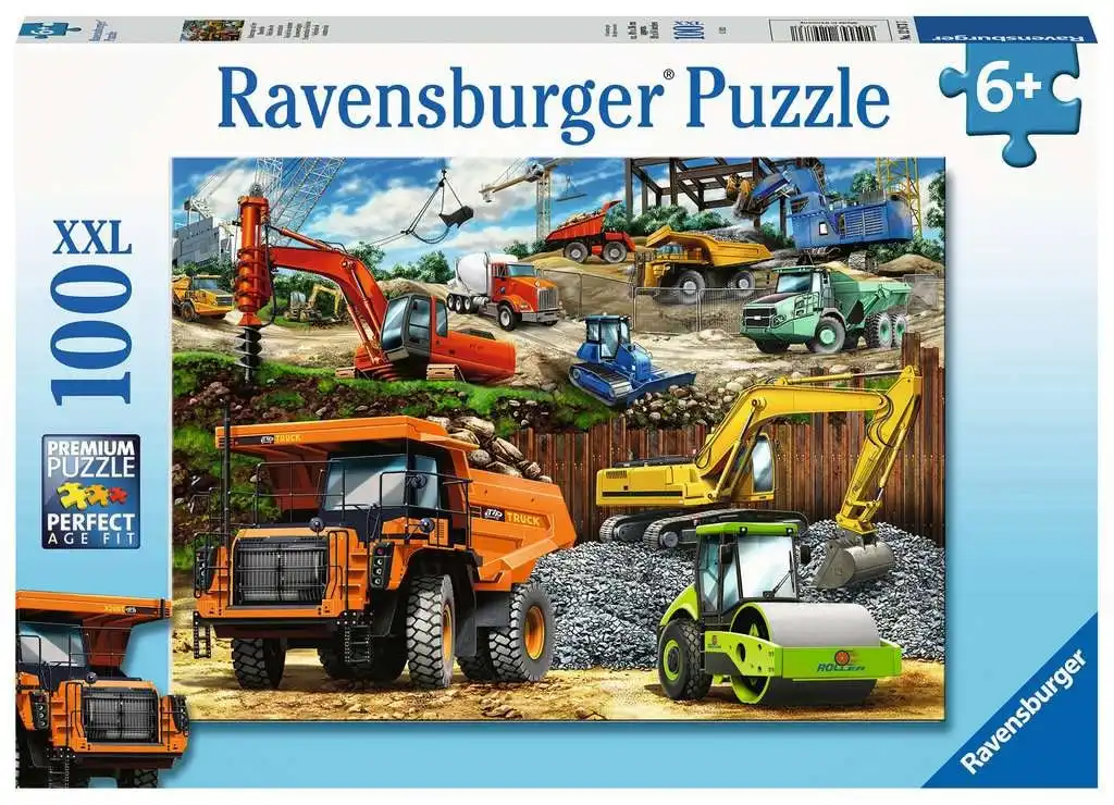 Ravensburger - Construction Vehicles Jigsaw Puzzle 100 Pieces
