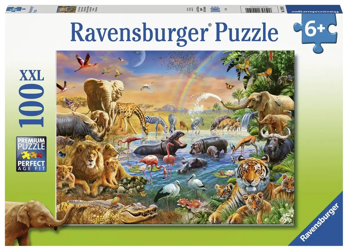 Ravensburger - Savannah Jungle Waterhole Jigsaw Puzzle 100 Pieces