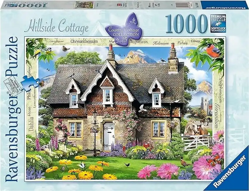 Ravensburger - Hillside Cottage - Country Collection 15 Jigsaw Puzzle 1000 Pieces