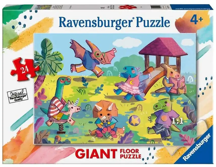 Ravensburger - Dinosaurs At The Playground Super Size Jigsaw Puzzle 24 Pieces