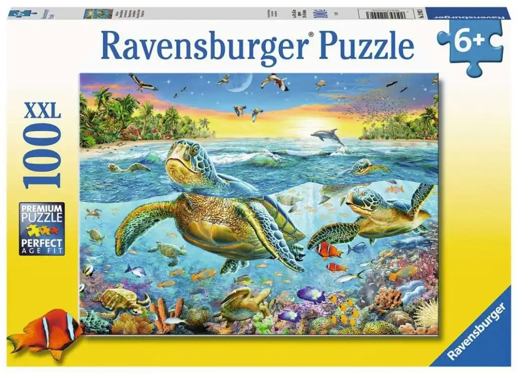 Ravensburger - Swim With Sea Turtles Puzzle 100 Pieces Xxl