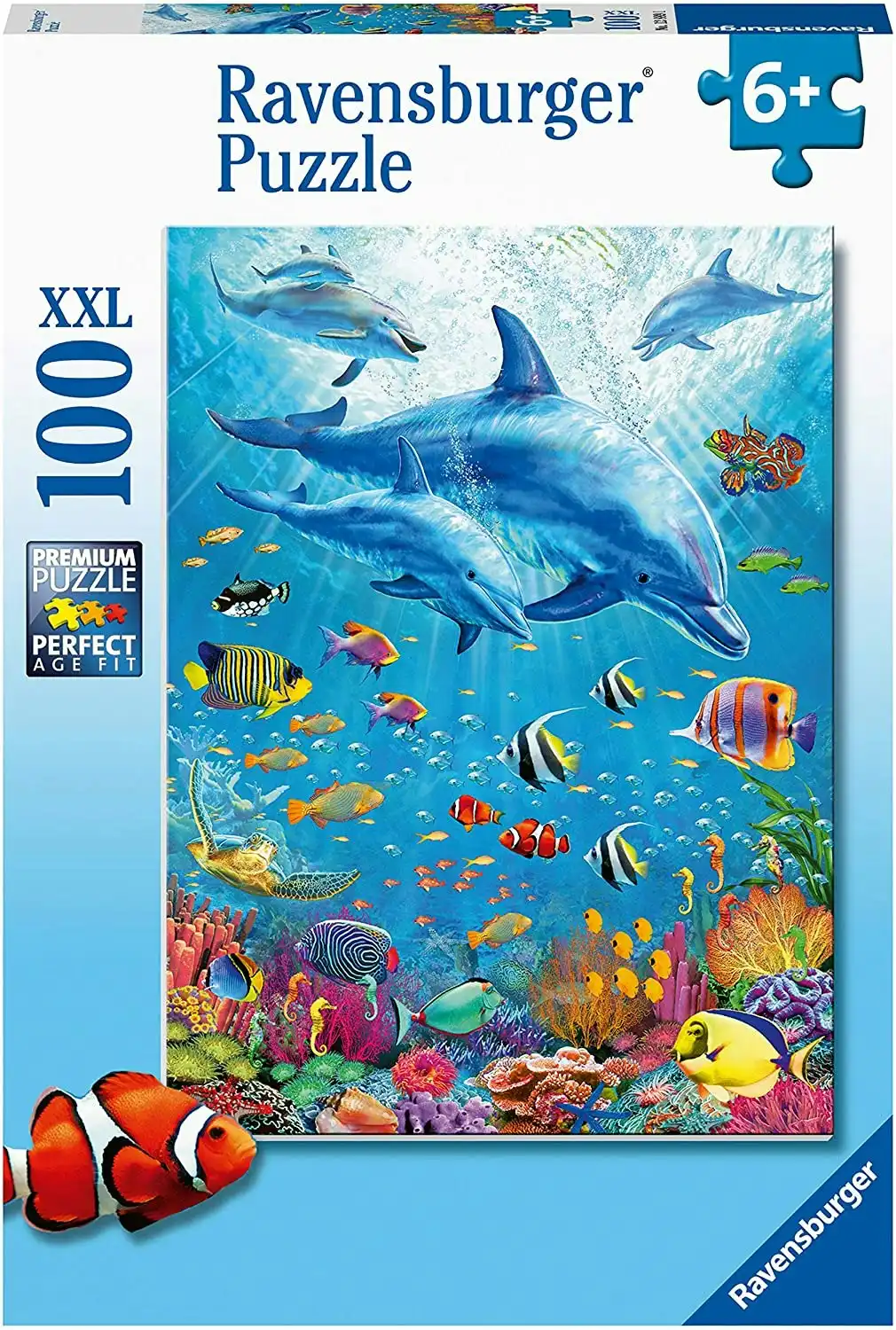 Ravensburger - Pod Of Dolphins Jigsaw Puzzle 100 Pieces
