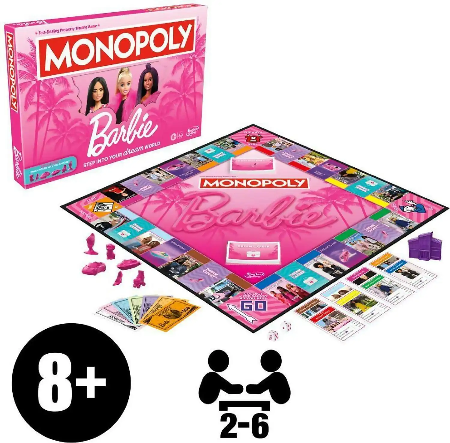Monopoly - Barbie Edition Board Game - Hasbro