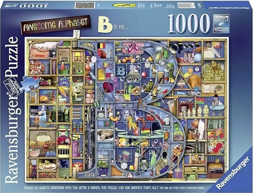 Ravensburger - Awesome Alphabet B Jigsaw Puzzle 1000 Pieces