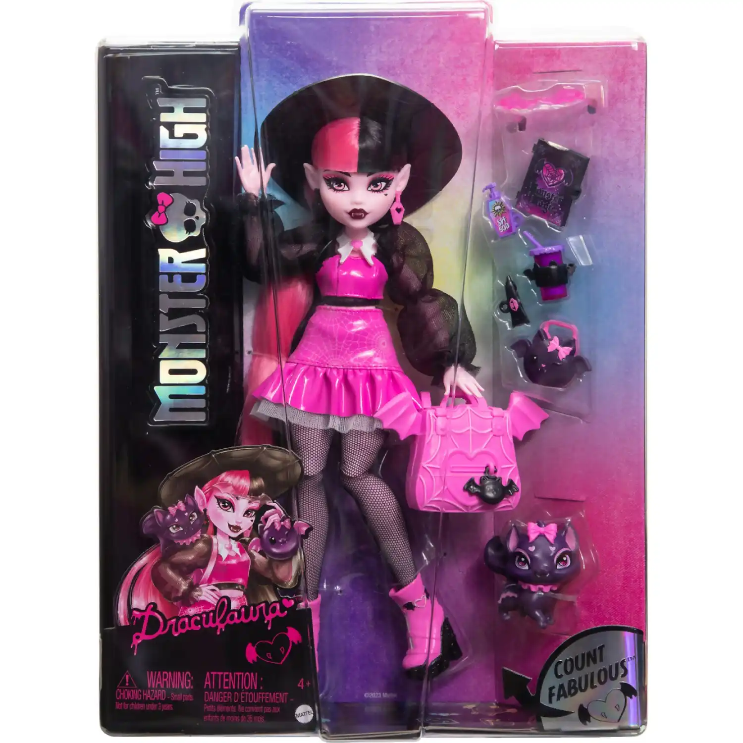Monster High - Draculaura Fashion Doll With Pet Count Fabulous And Accessories - Mattel