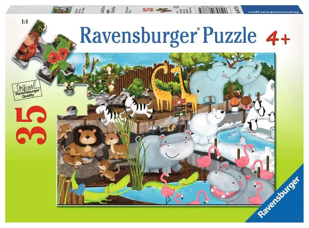 Ravensburger - Day At The Zoo Jigsaw Puzzle 35 Pieces