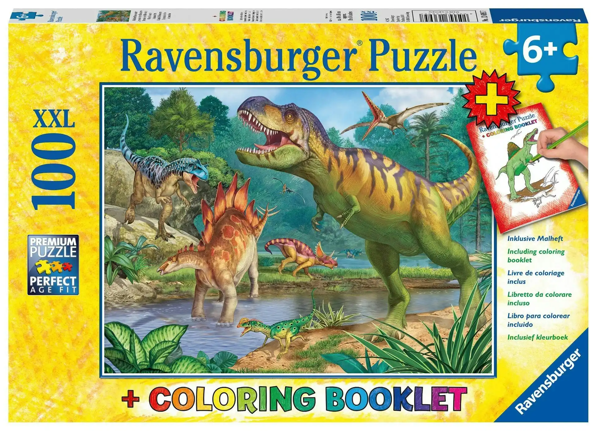 Ravensburger - World Of Dinosaurs Jigsaw Puzzle 100 Pieces & Book