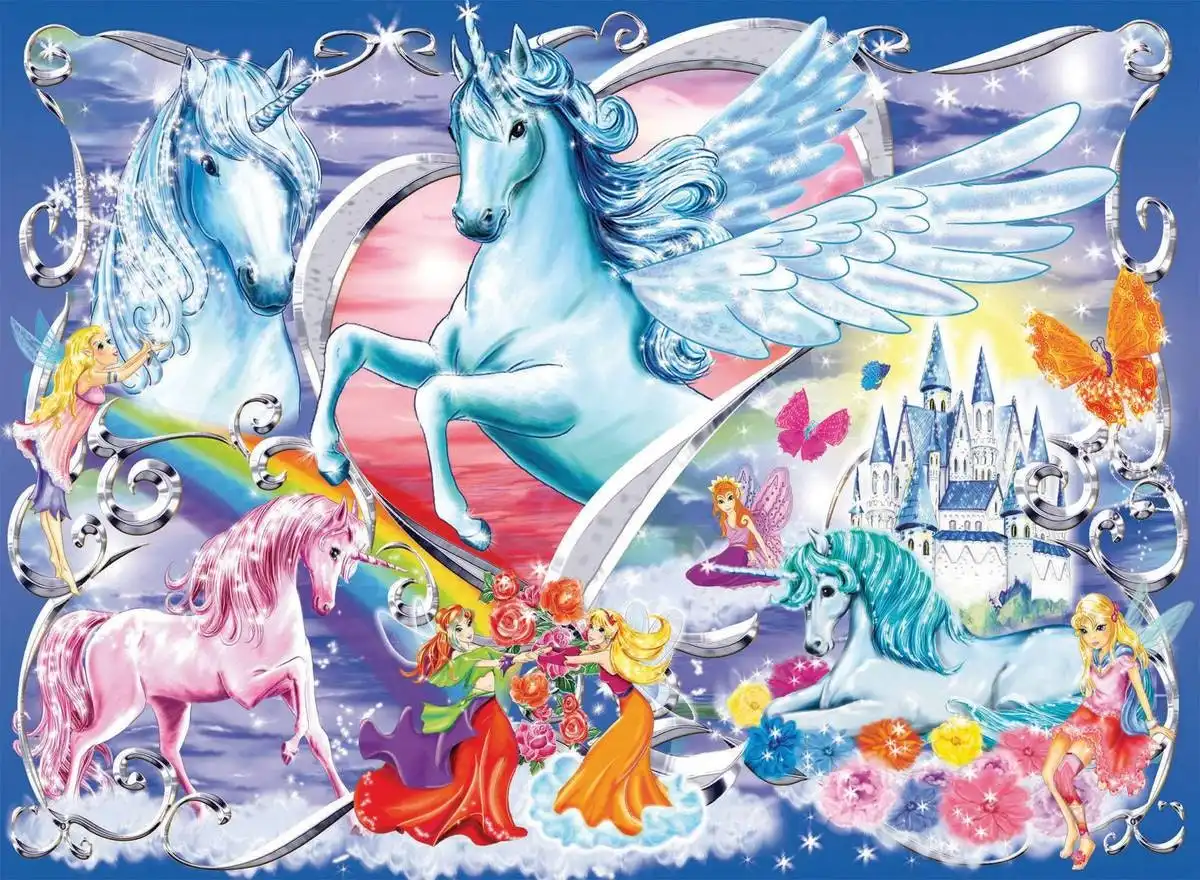 Ravensburger - Amazing Unicorns Glitter 100 Pieces Jigsaw Puzzle