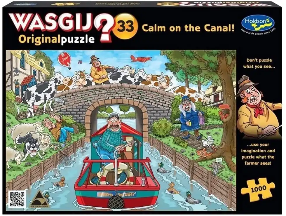 Wasgij - Original 33 Calm On The Canal! Jigsaw Puzzle 1000 Pieces